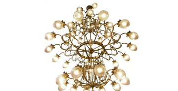 LYON 45 - Handmade brass chandelier by Patinas Lighting - view 3